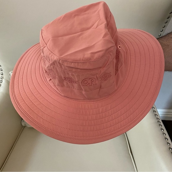 New Outdoor Research Women\'s Solar Roller Sun Hat Quartz-Rice Embroidery Pink  L main image 4